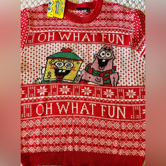 Nickelodeon Red and White Ugly Sweater - Picture 3 of 11